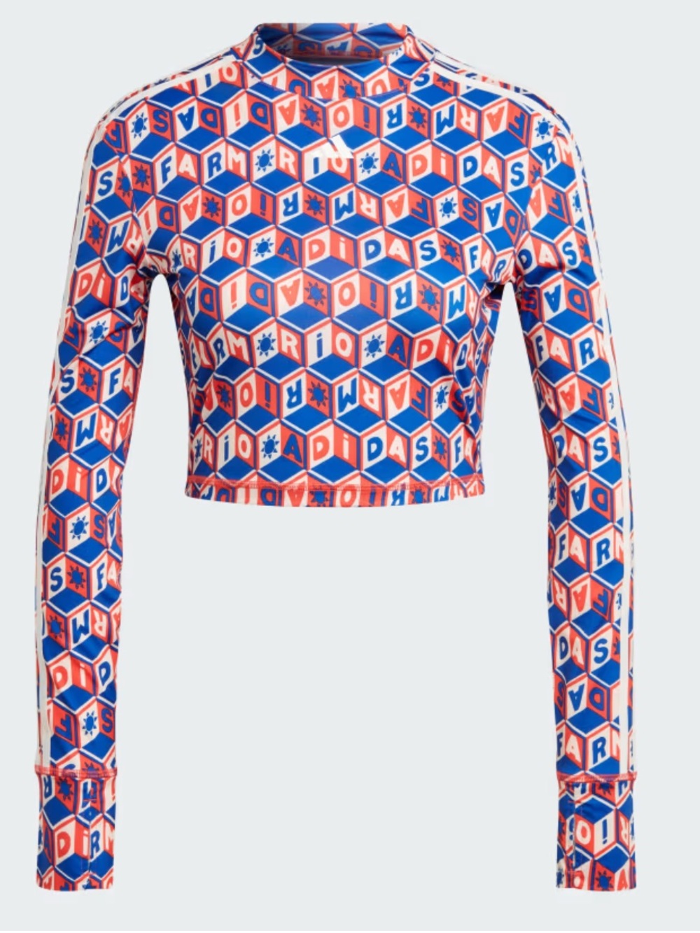 Farm Rio x Adidas Cropped Long Sleeve Shirt
